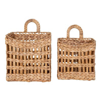 Cala hangmanden Mandenset van waterhyacint - naturel - set van 2 stuks - Mooier Thuis