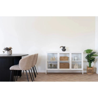 Balok Mandenset van zeegras - naturel/zwart - set van 3 stuks