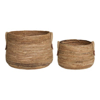 House of Nordic Aosta Mandenset van bananenblad - naturel - set van 2 stuks - Mooier Thuis