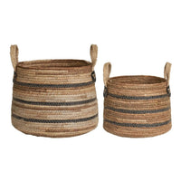 House of Nordic Erba Mandenset van bananenblad - naturel - set van 2 stuks - Mooier Thuis