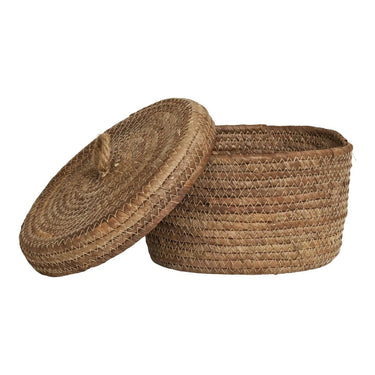 Desio Mandenset van bananenblad - naturel - set van 2 stuks