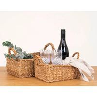 House of Nordic Morella Mandenset van zeegras - naturel - set van 2 stuks - Mooier Thuis