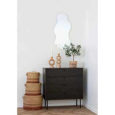 Budoni- Mandenset van zeegras - naturel/bruin - set van 3 stuks