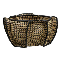 Medan Mand Zeegras Naturel-Zwart Ø33 cm