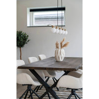 House of Nordic Keramieken vaas - beige - L19,5 × B19,5 × H26 cm - Mooier Thuis