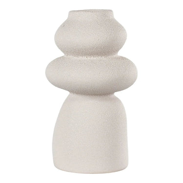 Steingutvase - beige