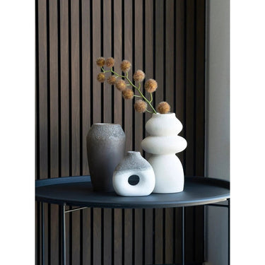 Steingutvase - beige