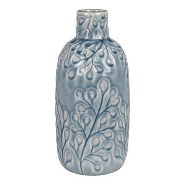 Steingutvase - blau