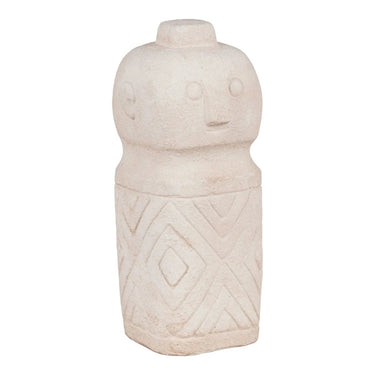 Decoratief object van cement - beige - 15 cm
