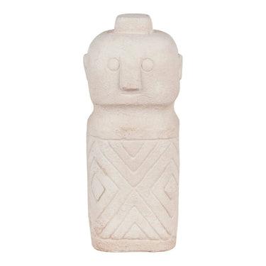 Decoratief object van cement - beige - 15 cm