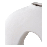 Keramieken vaas rond -  wit - afbeelding 2