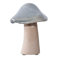 Decoratieve paddenstoelen van keramiek 3 stuks - groen/bruin/blauw - afbeelding 2