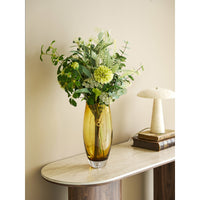 Vaas Mondgeblazen Glas Goudoranje 32 cm