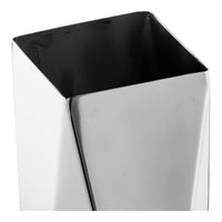 Vaas Roestvrij Staal Gefacetteerd Zilver 23 cm