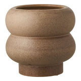 Bloempot van keramiek - bruin - 19 cm breed - Mooier Thuis