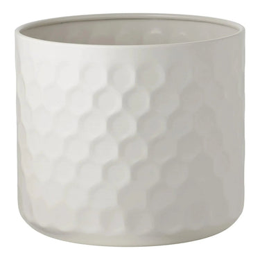 Bloempot van staal - wit