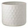 Bloempot van staal - wit - 24,5 cm breed - Mooier Thuis