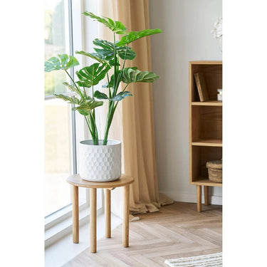 Bloempot van staal - wit
