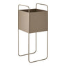 Bloempot van staal - bruin - 22,5 cm breed - Mooier Thuis