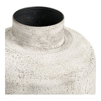 House of Nordic Decoratieve pot van metaal - antiek beige – groot - Mooier Thuis