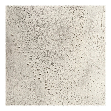 Decoratieve pot van metaal - antiek beige – groot