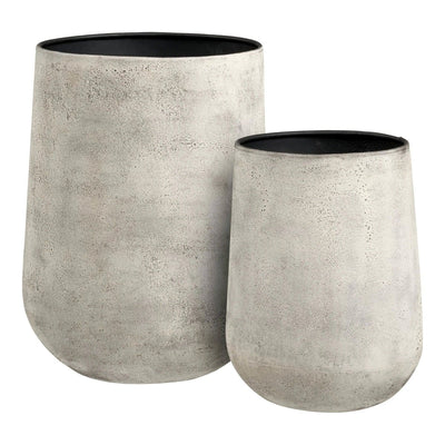 Dekorative Metalltöpfe, 2 Stück – Antikbeige