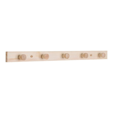 Abano Wandgarderobe aus Pappelholz mit 5 Haken