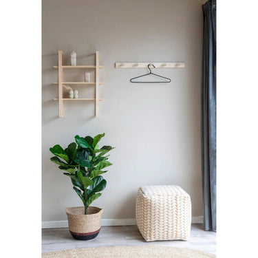 Abano Wandgarderobe aus Pappelholz mit 5 Haken