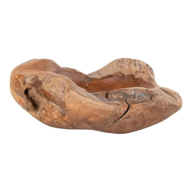 Rio schaal teakhout - naturel - Ø20 × H8 cm