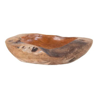 Rio schaal teakhout - naturel - Ø30 × H10 cm - Mooier Thuis