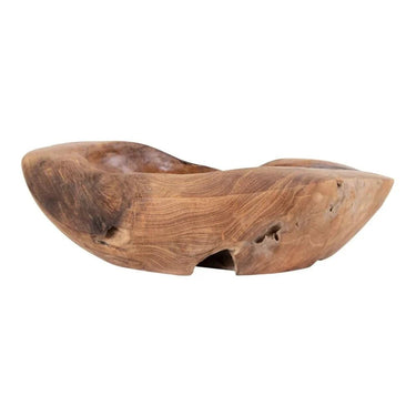 Rio schaal teakhout - naturel - Ø30 × H10 cm