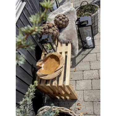 Rio schaal teakhout - naturel - Ø30 × H10 cm