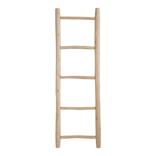 Decoratieve ladder van teakhout - naturel decoratieve ladderrek - 5×50×150 cm - Mooier Thuis