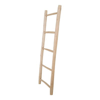 Decoratieve ladder van teakhout - naturel - afbeelding 2