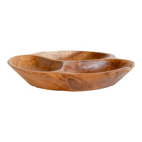Nola schaal teakhout - naturel - Ø30 × H5 cm - Mooier Thuis