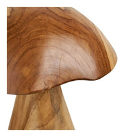 House of Nordic Kodi decoratieve paddenstoelen van teakhout 2 stuks - naturel - Mooier Thuis