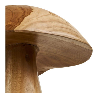 Kodi decoratieve paddenstoelen van teakhout 2 stuks - naturel