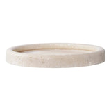 Travertin dienblad - beige - Ø25,5 × 2,5 cm decoratief dienblad - 25,5 cm breed - Mooier Thuis