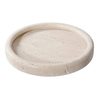 House of Nordic Travertin dienblad - beige - Ø25,5 × 2,5 cm