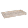 Travertin dienblad - naturel - 30,5 × 15 cm decoratief dienblad - L30,5 × B15 × H3 cm - Mooier Thuis