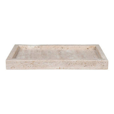 Travertin dienblad - naturel - 30,5 × 15 cm