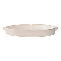 Decoratief dienblad rond van keramiek - wit - Mooier Thuis