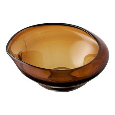 Schaal van glas - rookbruin