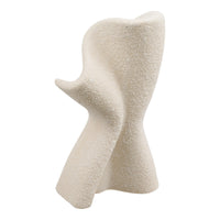 Decoratie Sculptuur Keramiek Gedraaid Wit 23 cm