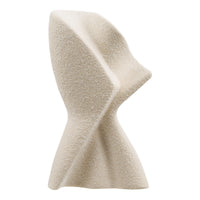 Decoratie Sculptuur Keramiek Gedraaid Wit 23 cm