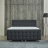 Opbergboxspring Shurgard Antraciet – 140x200 cm – Met Voetbord - geweven stof en metaal - Mooier Thuis