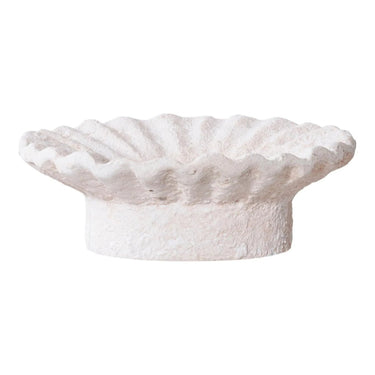 Kerzenständer aus Zement, 2-teilig – weiß – Ø 11 × 4 cm
