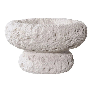 Kerzenständer aus Zement, 2-teilig – grau – Ø 10 × 6 cm