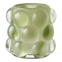 House of Nordic Kandelaar van glas 2 stuks - beige/groen - Ø8 × 8 cm - Mooier Thuis