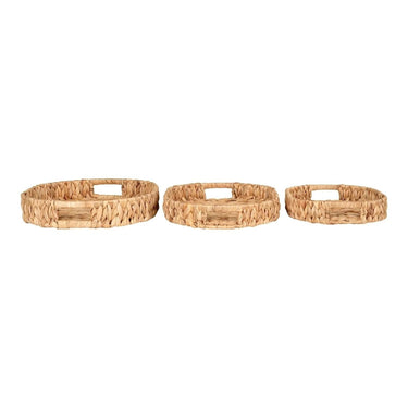 Dienbladen van waterhyacint 3 stuks - naturel